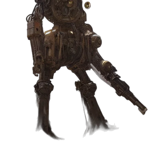 robot, weapon, creature, staff transparent PNG cut-out