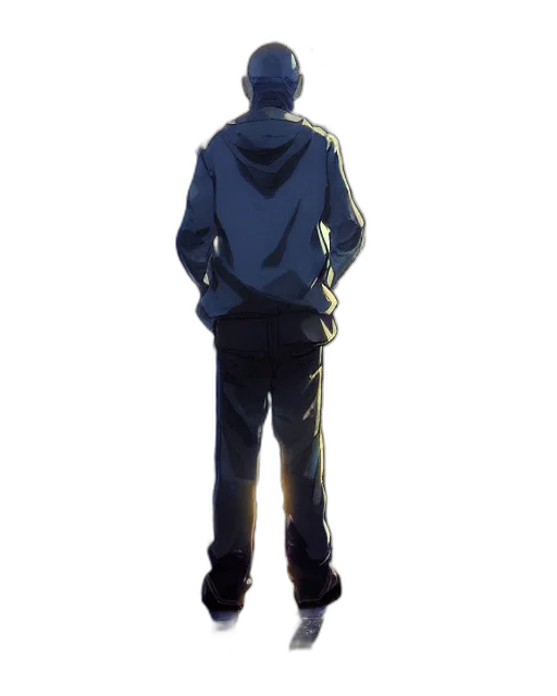 jacket, staff, robot, hat transparent PNG cut-out