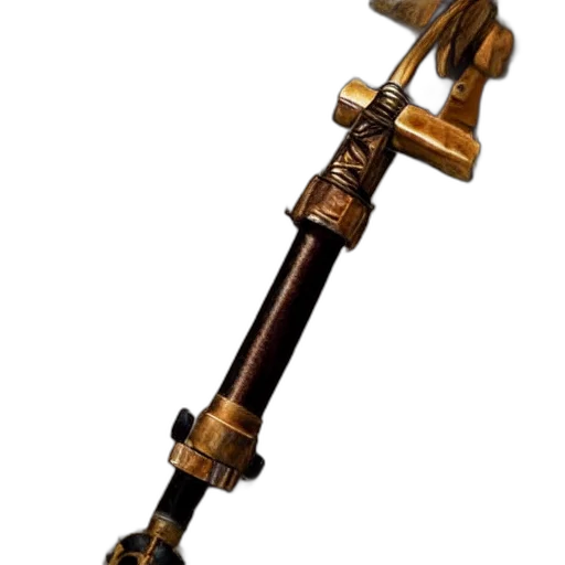 staff, weapon, sword, umbrella, 3d render, concept art, photorealistic, steampunk transparent PNG cut-out