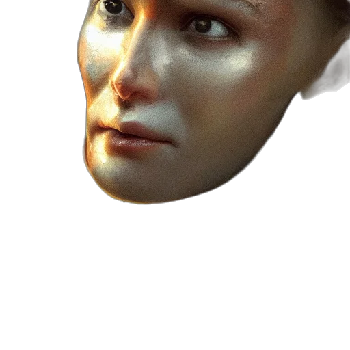 mask, face, crown, robot, 3d render, photorealistic, concept art, pixel art transparent PNG cut-out