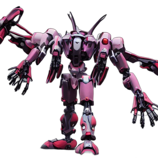 robot, weapon, concept art, 3d render transparent PNG cut-out
