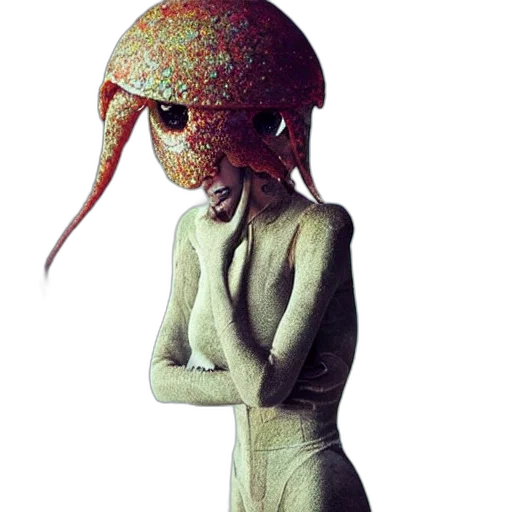 mask, creature, hat, robot, concept art, 3d render, pixel art, fantasy art transparent PNG cut-out
