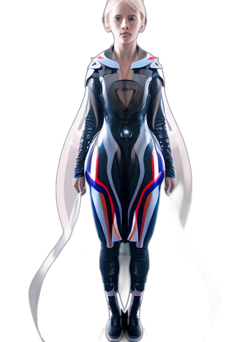 creature, robot, dress, animal, concept art, cyberpunk, fantasy art, 3d render transparent PNG cut-out