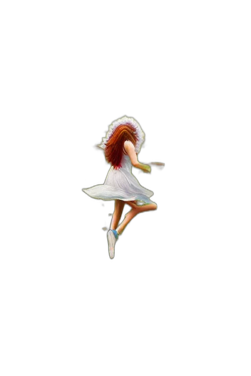 dress, staff, creature, hair, concept art, 3d render, pixel art, fantasy art transparent PNG cut-out