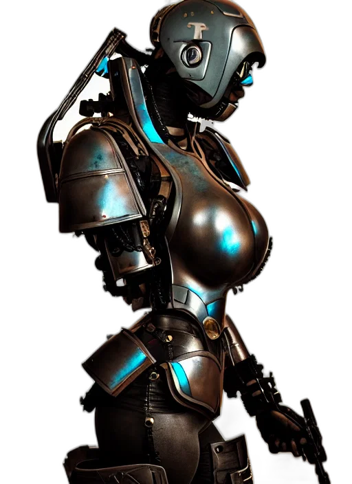 robot, weapon, cyberpunk, concept art transparent PNG cut-out