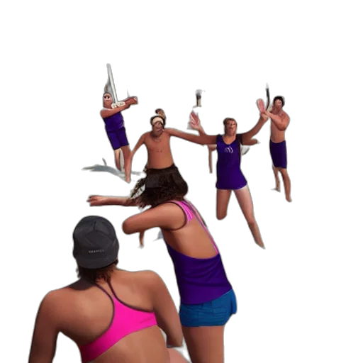 staff, concept art, 3d render, underwater, most, authentic, beach, volleyball transparent PNG cut-out