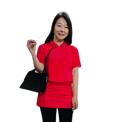 staff, dress, 3d render, photorealistic transparent PNG cut-out