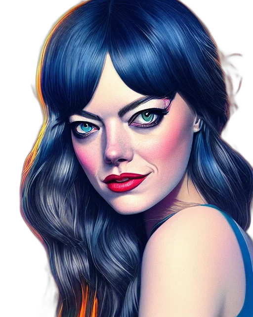 face, photorealistic, fantasy art, comic book art, watercolor, blue, neon, spider transparent PNG cut-out