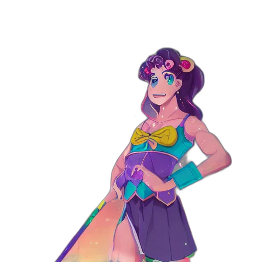 dress, staff, weapon, crown transparent PNG cut-out