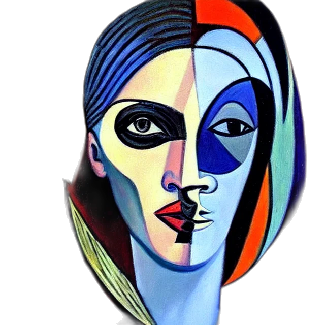 mask, face, jewelry, oil painting, photorealistic, cartoon, fantasy art, blue transparent PNG cut-out