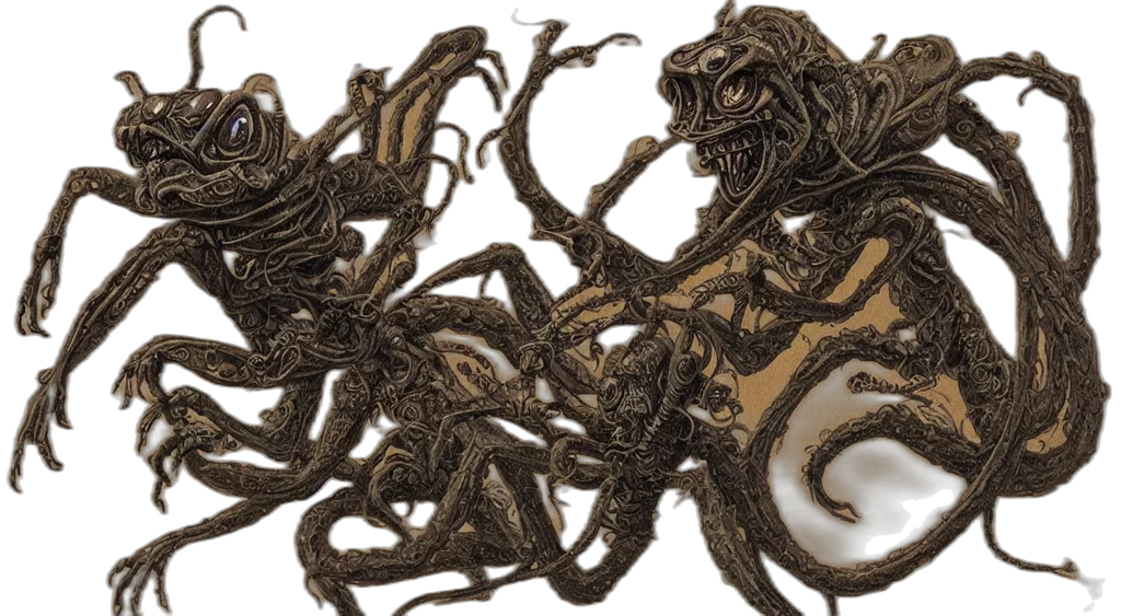 dragon, mask, hair, creature transparent PNG cut-out