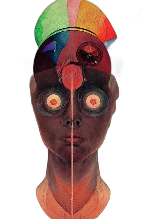 mask, face, robot, crown transparent PNG cut-out