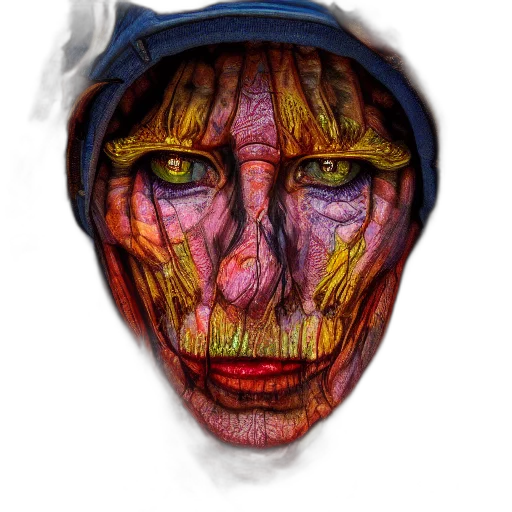 face, mask, hat, creature transparent PNG cut-out