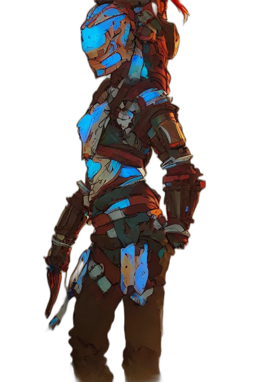 sword, weapon, robot, staff, concept art, fantasy art, cyberpunk, pixel art transparent PNG cut-out