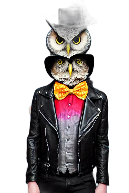 jacket, mask, animal, staff, photorealistic, concept art, cartoon, 3d render transparent PNG cut-out