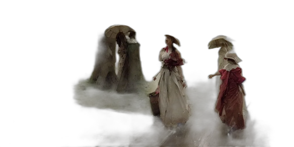 dress, mask, hat, concept art transparent PNG cut-out