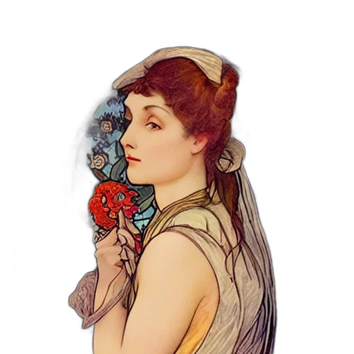 staff, dress, face, hat, fantasy art, pixel art, concept art, comic book art transparent PNG cut-out