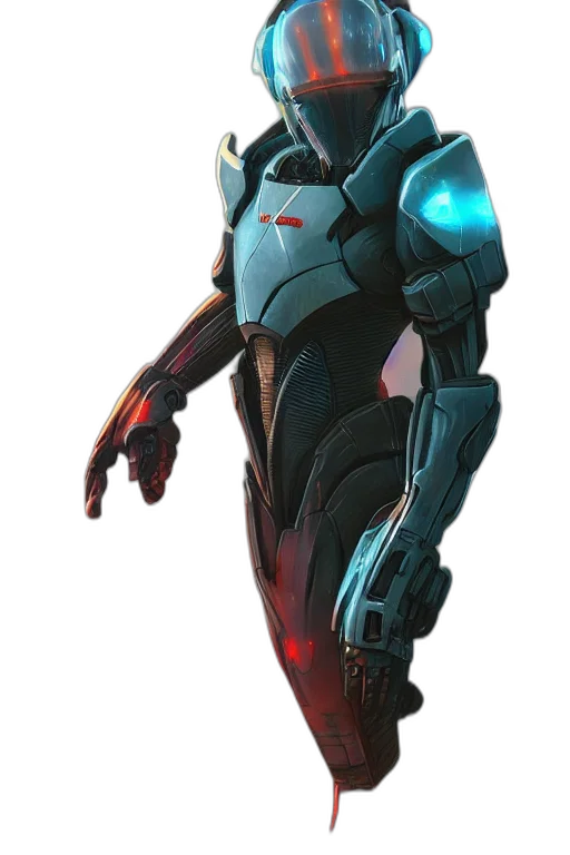 robot, weapon, jacket, staff transparent PNG cut-out
