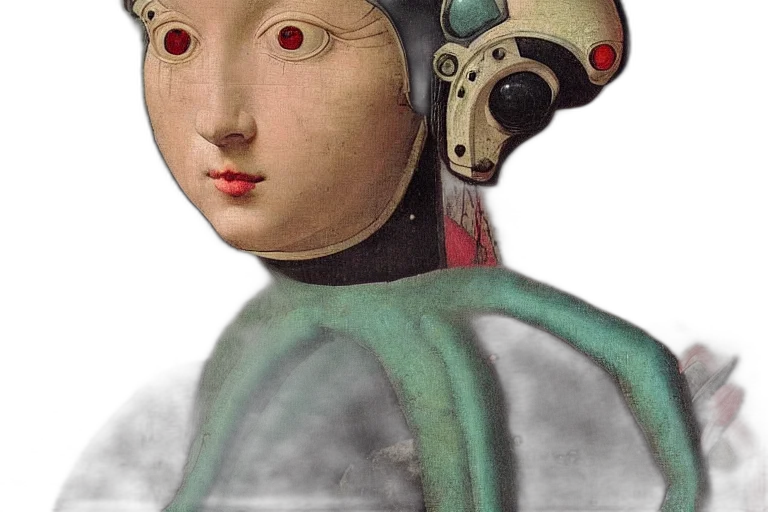 robot, mask, face, staff transparent PNG cut-out