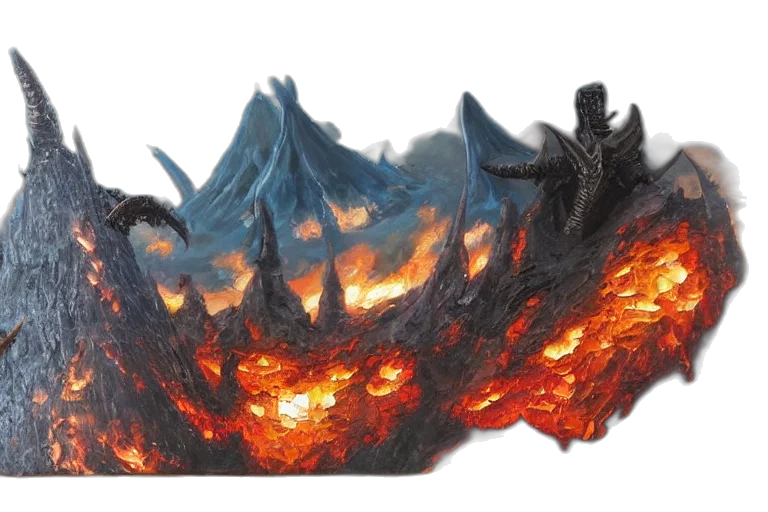 dragon, crown, mask, weapon, concept art, fantasy art, 3d render, photorealistic transparent PNG cut-out