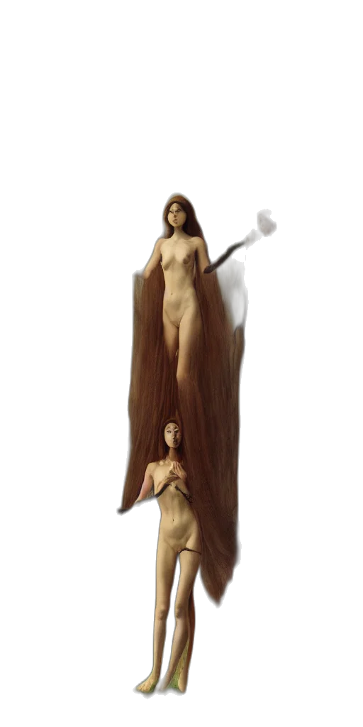 dress, staff, sword, hair, concept art, fantasy art, pixel art, 3d render transparent PNG cut-out