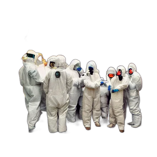 mask, staff, jacket, robot, concept art, outer space, wide, shot transparent PNG cut-out