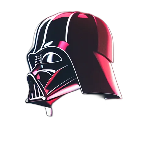 hat, mask, 3d render, concept art, photorealistic, pixel art, dark, darth transparent PNG cut-out