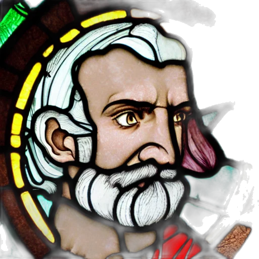 face, fantasy art, concept art, pixel art, comic book art, medieval, stained, glass transparent PNG cut-out