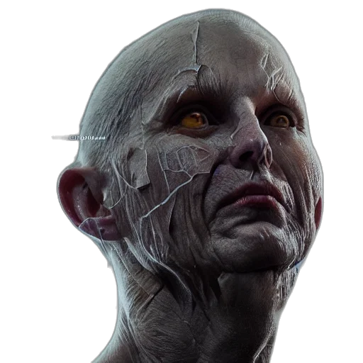 face, mask, creature, staff transparent PNG cut-out