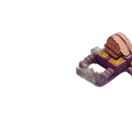 furniture, weapon, car, robot, pixel art, 3d render, concept art, vaporwave transparent PNG cut-out