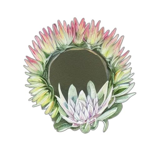 flower, crown, jewelry, jacket, watercolor, photorealistic, concept art, 3d render transparent PNG cut-out