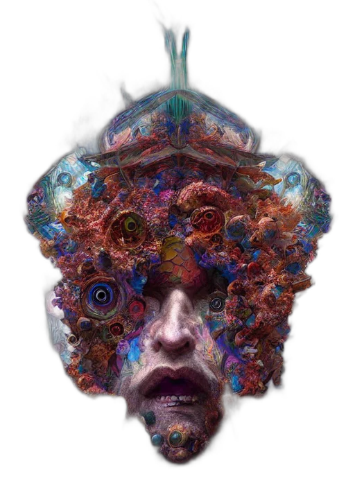 face, mask, creature, hat transparent PNG cut-out