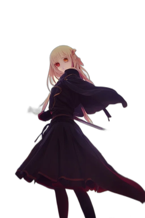 dress, staff, jacket, weapon transparent PNG cut-out