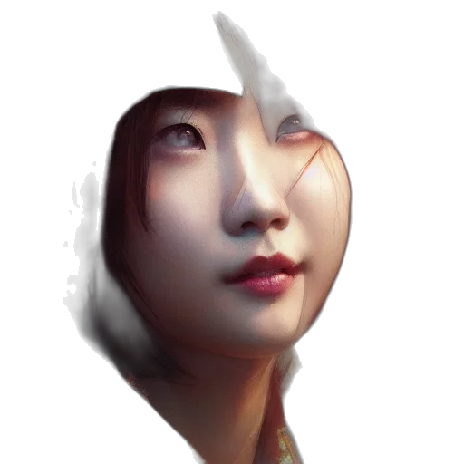 face, mask, robot, creature, photorealistic, concept art, fantasy art, oil painting transparent PNG cut-out