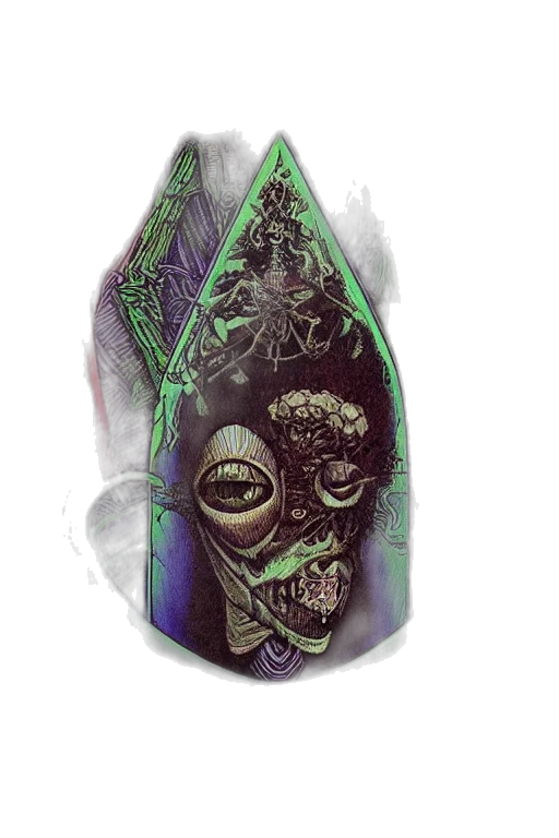 mask, bottle, jacket, jewelry, fantasy art, concept art, photorealistic, cyberpunk transparent PNG cut-out