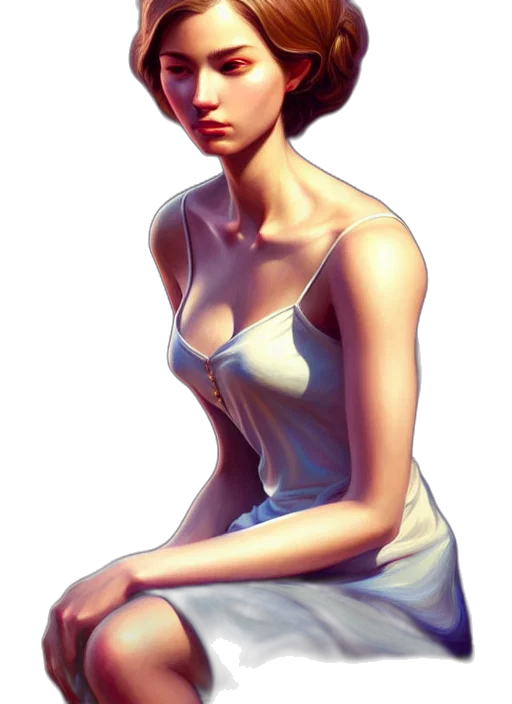 dress, face, staff, hat transparent PNG cut-out