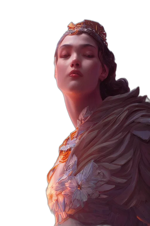 crown, face, dress, dragon, fantasy art, concept art, photorealistic, comic book art transparent PNG cut-out