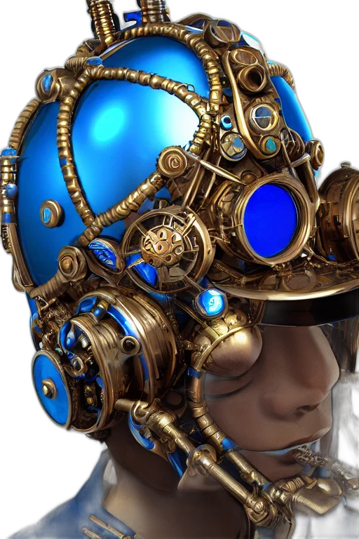 crown, robot, mask, face transparent PNG cut-out