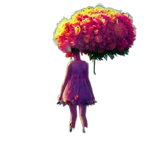 flower, dress, crown, umbrella transparent PNG cut-out