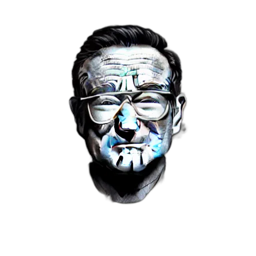 face, mask, robot, staff, cartoon, comic book art, photorealistic, pixel art transparent PNG cut-out