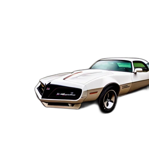 car, photorealistic, 3d render, concept art, pontiac, firebird, transam, driving transparent PNG cut-out