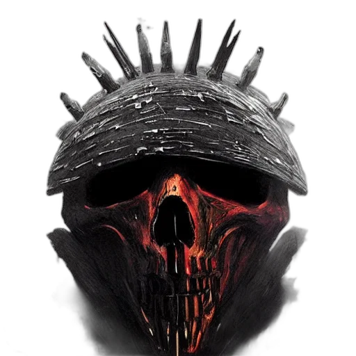 mask, face, crown, creature, concept art, fantasy art, 3d render, comic book art transparent PNG cut-out