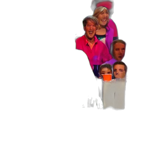 umbrella, crown, face, hat, 3d render, concept art, vaporwave, pixel art transparent PNG cut-out