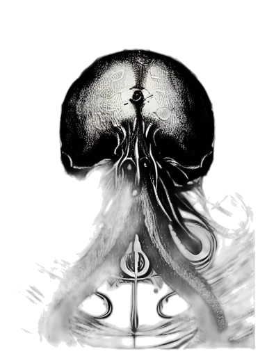 crown, hair, sword, creature, concept art, pencil sketch, comic book art, fantasy art transparent PNG cut-out