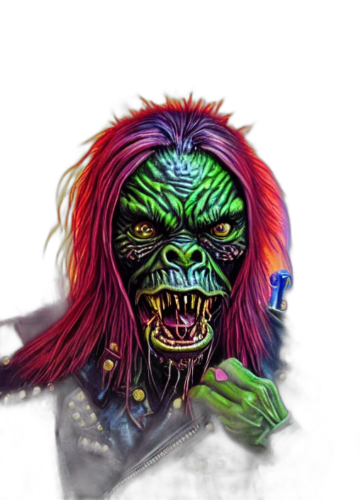 mask, creature, face, hair, concept art, photorealistic, fantasy art, 3d render transparent PNG cut-out