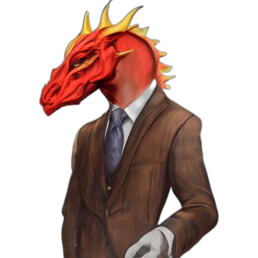 dragon, mask, staff, jacket transparent PNG cut-out