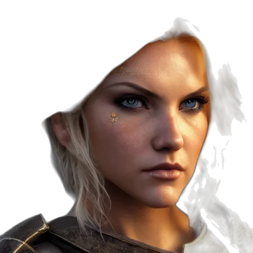 face, dragon, staff, fantasy art transparent PNG cut-out