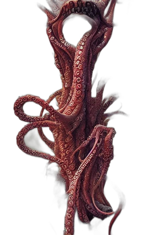 creature, staff, hair, crown, 3d render, concept art, photorealistic, fantasy art transparent PNG cut-out