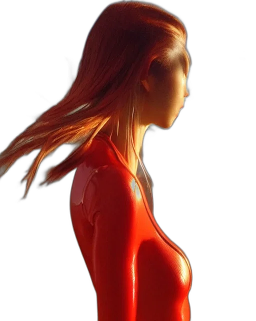 dress, robot, hair, face transparent PNG cut-out
