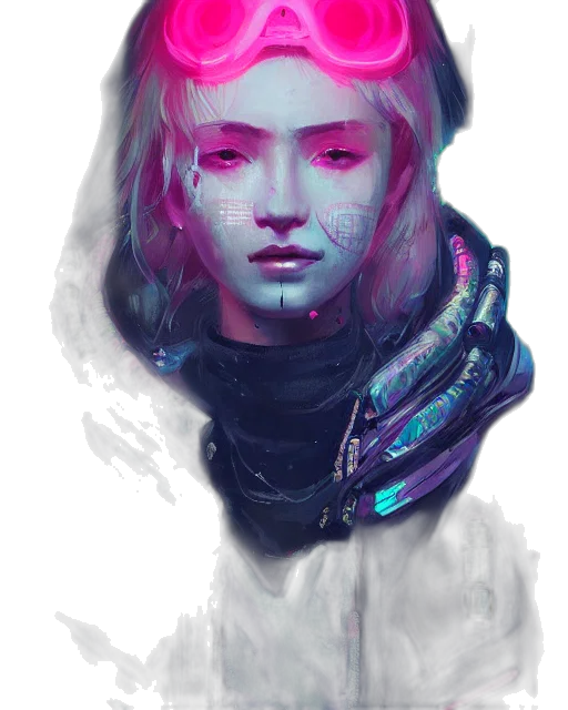 face, mask, robot, jacket transparent PNG cut-out